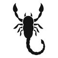 Scorpio tattoo icon, simple style Royalty Free Stock Photo