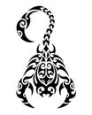 Scorpio. Tattoo maori tribal style. Horoscope. Astrological zodiac sign.