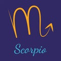 Scorpio vector zodiac icon