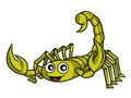 Scorpio venomous cartoon design illustrationfiery chili