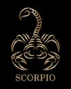 Scorpio zodiac line art vector eps 10