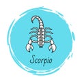 Scorpio Zodiac Sign Astrology and Horoscope Vector