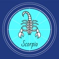 Scorpio Zodiac Sign Astrology and Horoscope Vector