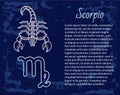 Scorpio Zodiac Sign Astrology and Horoscope Vector