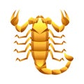 Scorpio zodiac sign, golden horoscope symbol. Royalty Free Stock Photo