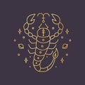 Scorpio zodiac sign, horoscope symbol Royalty Free Stock Photo