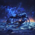 Scorpio Zodiac Sign, Horoscope Symbol, Magic Astrology Scorpion, Scorpio in Fantastic Night Sky Royalty Free Stock Photo