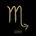 Scorpio zodiac sign, horoscope symbol vector. Royalty Free Stock Photo