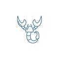 Scorpio zodiac sign line icon concept. Scorpio zodiac sign flat  vector symbol, sign, outline illustration. Royalty Free Stock Photo