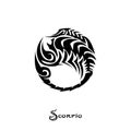 Scorpio Zodiac Sign tattoo style Royalty Free Stock Photo