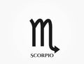 scorpio zodiac symbol. astrological and horoscope icon. isolated vector image Royalty Free Stock Photo