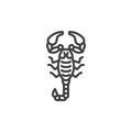 Scorpion animal line icon