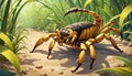 Scorpion arachnid grasping pincers stinger Royalty Free Stock Photo