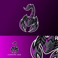 Scorpion black claw mascot sport gaming esport logo template for squad gaming team