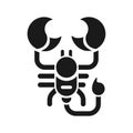 Scorpion black glyph icon