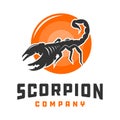 Scorpion and circle animal logo design