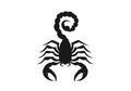 Scorpion icon. isolated vector silhouette image of wild animal