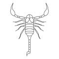 Scorpion icon. Simple element illustration. Scorpion symbol design from Insect collection set. Can be used in web and mobile