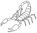 A scorpion icon,pixel art.Concept ,web design for print. Royalty Free Stock Photo