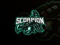 Scorpion mascot sport logo design