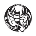 scorpion tattoo. Vector illustration decorative design