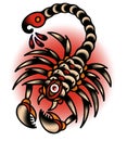 Scorpion Tattoos Executed in the Traditional Style