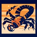 Scorpion vector illustration in flat style. Scorpion logo Generative AI