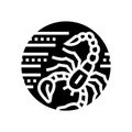 scorpion zodiac glyph icon vector illustration