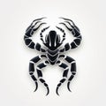 Scorpion Zodiac Sign Icon: Gothic Dark Intensity With Striking Symmetrical Patterns