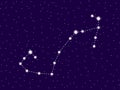 Scorpius constellation. Starry night sky. Zodiac sign. Cluster of stars and galaxies. Deep space. Vector