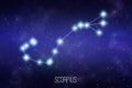 Scorpius zodiac constellation illustration