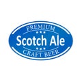 Scotch ale premium craft beer paper web lable badge isolated