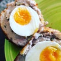 Scotch Egg on a plate Royalty Free Stock Photo