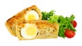 Scotch Egg Quiche With Salad Royalty Free Stock Photo