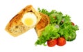 Scotch Egg Quiche With Salad Royalty Free Stock Photo