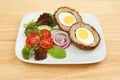 Scotch egg salad Royalty Free Stock Photo