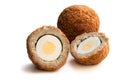 Scotch eggs isolated on white background Royalty Free Stock Photo