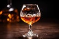 Scotch liquid drink alcohol brandy glass table cognac rum bar beverage whiskey Royalty Free Stock Photo