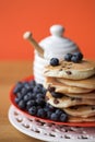 Scotch pancakes with raisins Royalty Free Stock Photo