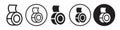 Scotch tape icon vector set collection for web Royalty Free Stock Photo
