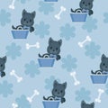 Scotch terrier seamless pattern