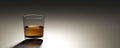 scotch whiskey glass bourbon single malt dark background 3d render illustration