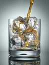 Scotch Whisky in Glass with perfect ice Royalty Free Stock Photo