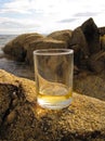 Scotch whisky on the rocks pun Royalty Free Stock Photo