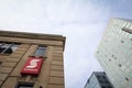 Scotiabank logo, in front of one of their banking center in Ottawa, Ontario.