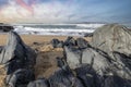 Scotish Lewis and Harris Island landscape coastline