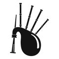 Scotland bagpipes icon, simple style