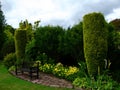 Beautiful garden in Crathes Castles in Banchory, Scotland Royalty Free Stock Photo