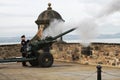 Scotland, Edinburgh, One o' clock gun. Royalty Free Stock Photo