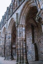 Edinburg. Ruins of Holyrood Abbey founded in 1128 by David I.